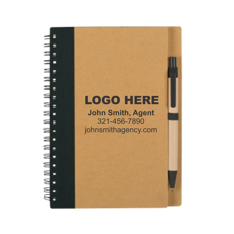 Eco-Inspired Spiral Notebook & Pen